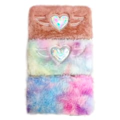 BILLETERA NIÑA PLUSH  19X10CM DISEÑOS CORAZONES