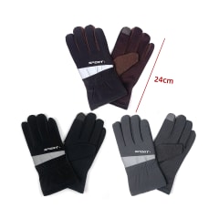 GUANTES DE MUJER TACTIL FORRADO SPORT 24CM| 12 UNID