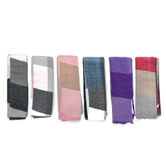 BUFANDA MUJER CUADROS COLORES 60x180CM