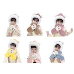 GORRO INFANTIL CON BUFANDA HUELLA TALLA UNICA | 12 UNID