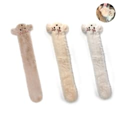 BUFANDA PELUDA CON PERRO CON LAZO 90CM