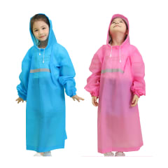PONCHO IMPERMEABLE INFANTIL UNISEX TIRAS REFLECTANTES PARA 5-10AÑO