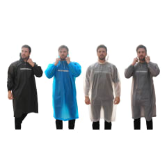 PONCHO IMPERMEABLE ADULTO UNISEX TIRAS REFLECTANTES150-180CM