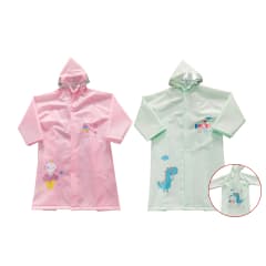 PONCHO IMPERMEABLE INFANTIL UNISEX DISEÑO DINOSAURIO 2XL-4XL