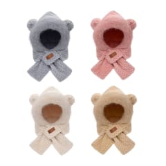 GORRO BUFANDA OREJAS DE OSO 58CM 