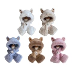 GORRO BUFANDA OREJAS DE ZORRO 58CM 