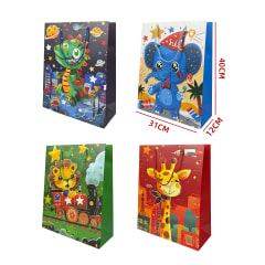 BOLSA REGALO ANIMALES BEBE 31X40X12CM