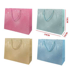 BOLSA REGALO GLITTER COLORS 18X24X10CM