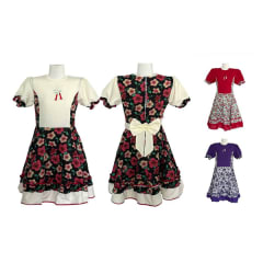 VESTIDO CHINITA FIESTAS PATRIAS NIÑA 2,4