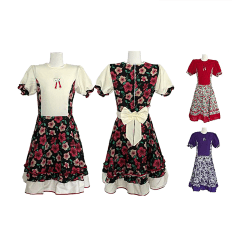 VESTIDO CHINITA FIESTAS PATRIAS NIÑA 6,8,10,12