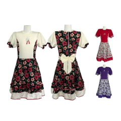 VESTIDO CHINITA FIESTAS PATRIAS ADULTO M L XL 2XL