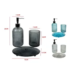 SET BAÑO VIDRIO 3 PCS
