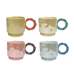 TAZA CERAMICA BICOLOR 420 ML