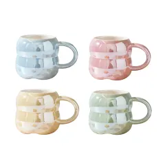 TAZA CERAMICA DISEÑO GEOMETRICO 400 ML