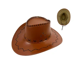 SOMBRERO VAQUERO CAMEL ADULTO 56CM / SOLO POR MAYOR