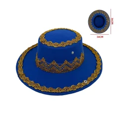 SOMBRERO LA TIRANA AZUL HOMBRE 36X34CM