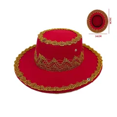 SOMBRERO LA TIRANA ROJO HOMBRE36X34CM