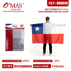 CAPA BANDERA CHILE 90X145 CM / solo por mayor