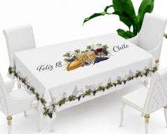 MANTEL FIESTAS PATRIAS UVAS 140X210CM /  venta por docena