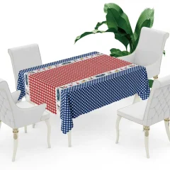 MANTEL FIESTAS PATRIAS CUADRILLE 140X210CM / venta por docena