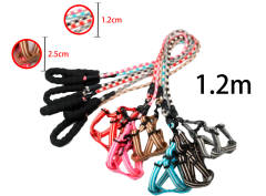CORREA PARA MASCOTA TEJIDA DISEÑO LINEAS COLORES SURTIDO 1.2M / 1.2CM 2.5CM | 12 UNID
