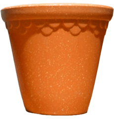 MACETERO PLASTICO CILINDRO JASPEADO 16.5X15.5CM | 12 UNID