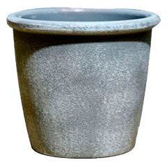 MACETERO PLASTICO CILINDRO JASPEADO GRIS 15.5X10.5X14.5CM | 12 UNID