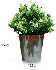 MACETERO PLASTICO CILINDRO JASPEADO GRIS CLARO 10.5X15.5X15CM | 12 UNID