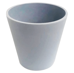 MACETERO PLASTICO LISO GRIS CLARO 15.5X10.5X15CM | 12 UNID