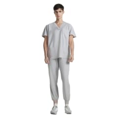 CONJUNTO CLINICO MASCULINO GRIS M-2XL 80S