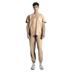 CONJUNTO CLINICO MASCULINO BEIGE M-2XL 80
