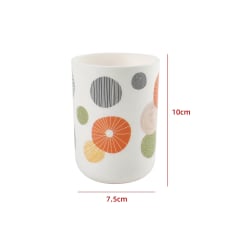 VASO DE BAÑO CILINDRO ESTAMPADO DISEÑOS NARANJA 10X7.5CM | 12 UNID