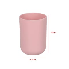 VASO DE BAÑO CILINDRO COLOR ROSADO CLARO 10X6.5CM | 12 UNID