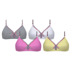 SOSTEN DE NIÑA LISO BORDES BLANCO, AZUL,ROJO  | 12 UNID