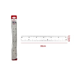 REGLA PARA MEDIR PLASTICO 30CM 1PCS | 24 UNID