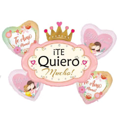 SET 5 GLOBOS HELIO PARA EL DIA DE LA MAMA