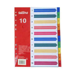 SEPARADOR DE CARTULINA DISEÑO NUMEROS A4 |12 UNID_OLD