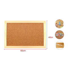 TABLERO DE CORCHO CON MARCO DE MADERA 40X60CM