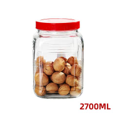 FRASCO DE VIDRIO CON TAPA PLASTICA 2700ML  | 24 UNID