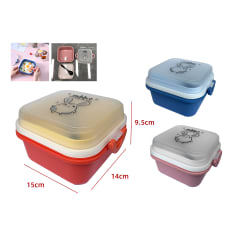 ENVASE LONCHERA PARA EL ALMUERZO DOS NIVELES 15X14X9.5CM | 12 UNID