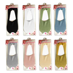 CALCETINES DE MUJER CORTE INVISIBLE COLOR LISO | 12 UNID