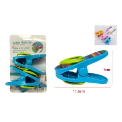 PINZAS PLASTICAS PARA TOALLAS DE PLAYA DISEÑO HAWAIANAS | 12 UNID