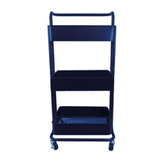 ESTANTE ORGANIZADOR 3 NIVELES CON RUEDAS AZUL 30.5X45X77CM | 4 UNID