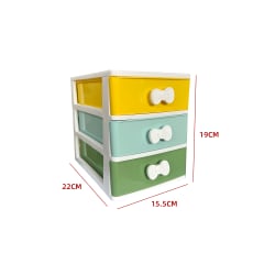ORGANIZADOR PLASTICO 3 NIVELES 22X15.5X19CM | 12 UNID