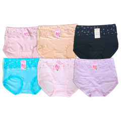 CALZON DE MUJER ELASTICO CON DISEÑO FLORES | 12 UNID