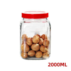 FRASCO DE VIDRIO CON TAPA PLASTICA 2000ML  | 24 UNID