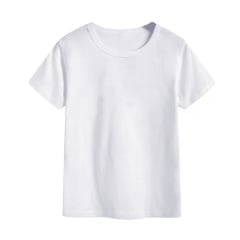 CAMISETA DE NIÑO COLOR BLANCO MANGA CORTA | 12 UNID