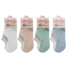 CALCETINES DE NIÑA COLOR LISO INVISIBLE TALLA 14-16 | 12 UNID
