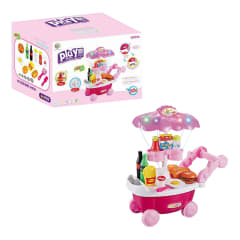 CARRITO DE COMIDA CON LUCES Y ACCESORIOS