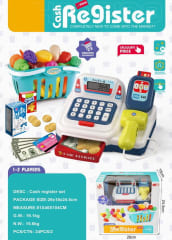 CAJA REGISTRADORA CON CARRO DE COMPRA Y ACCESORIOS
